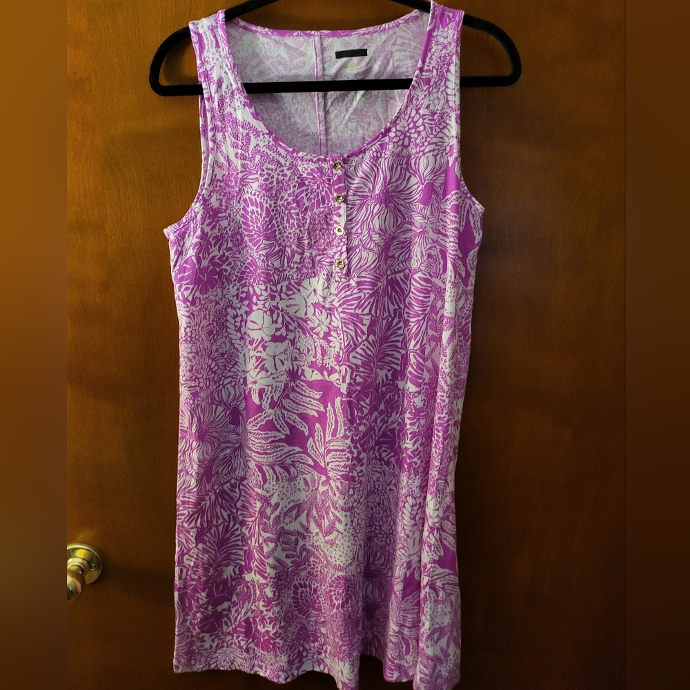 Lilly Pulitzer Pink and White Midi Dress